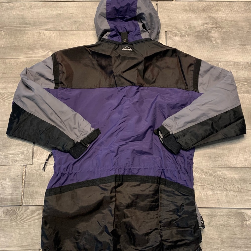 Vtg Gelande Microlite Anorak Purple & Gray Hooded Pullover Jacket Men's Sz Large - Picture 7 of 10